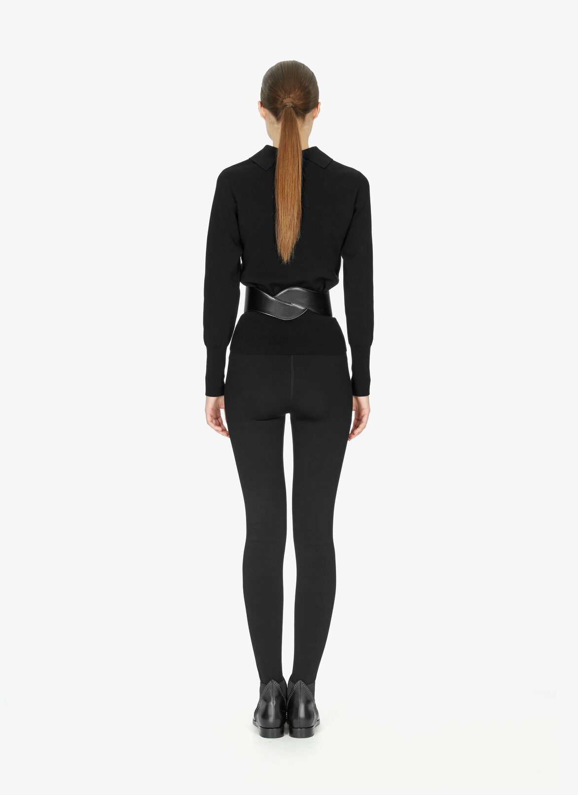 Ceinture Ondulée En Cuir De Veau ALAÏA CEINTURE ONDULÉE EN CUIR DE VEAU NOIR